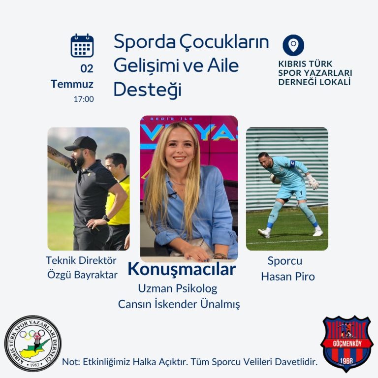 “Sporda çocukların gelişimi ve aile desteği” konulu seminer bugün